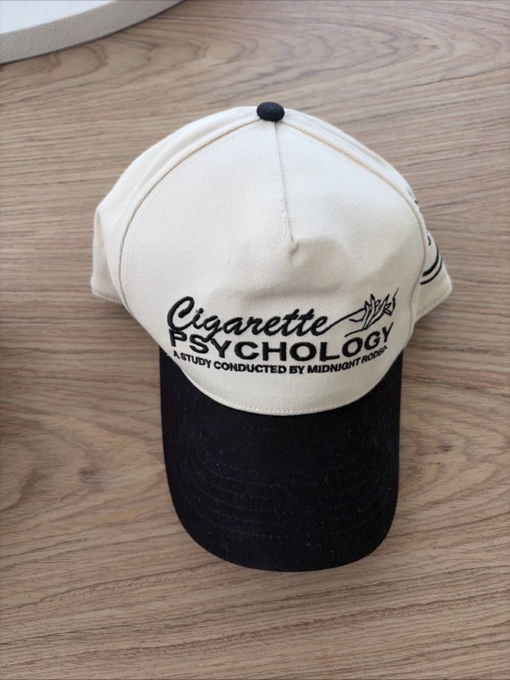 Midnight Rodeo Cigarette Psychology Two-Tone Baseball Cap - Cream & Black